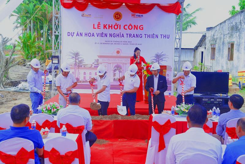 Lễ khởi công san lấp dự án Hoa viên Thiên Thu - Cà mau Giai đoạn 1